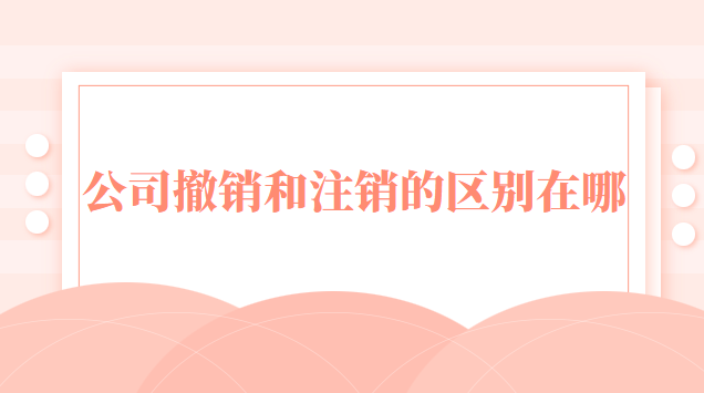 公司撤銷與注銷的區別是什么(許可證吊銷注銷和撤銷的區別)