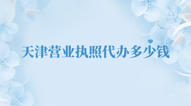 天津代辦營業執照流程(天津代辦營業執照費用)